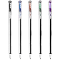 Pentel Superb Antibakterieller Kugelschreiber, 12 Stück Rot – Langlebig, Nachfüllbar, Für Schule & Büro