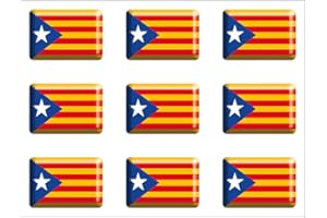 Artimagen Pegatina Bandera Rectángulo 9 uds. Estelada Resina 16x11 mm/ud.