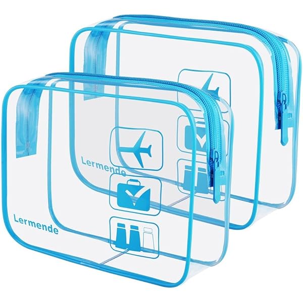 Transparante toilettas met reisflessenset - 1 liter - toilettas voor het vervoeren van