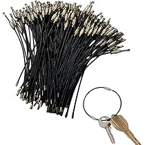 NiceLand 50 Pezzi Portachiavi Donna Uomo 0,2x15cm Anelli Portachiavi In Acciaio Inossidabile Anello Portachiavi In ​​metallo Per Auto/Moto, Anelli Aperti Per Fai Da Te