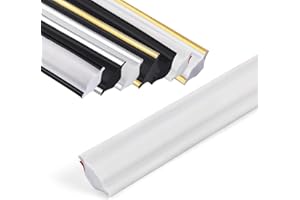 GHIBFBT Zierleisten Selbstklebend Selbstklebender Deckenleiste, 5M Deckenleisten PVC Dreieck Zierleiste Flexible & leicht, Sockelleiste Selbstklebend für Wandkanten Fliesenkanten (Weiß - Klein)