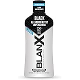 BlanX, Collutorio Sbiancante Black, per Igiene Orale, Colluttorio Antimacchia e Sbiancante, con Licheni Artici naturali, Zinc