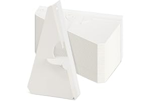 Bright Creations Paquete de 50 soportes de caballete de cartón, soporte de caballete autoadhesivo para marcos de fotos, carteles de exhibición, arte, carteles, color blanco (5 pulgadas)