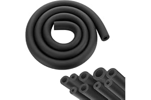 YuLiMirich Rörisolering, skum, Ø 19 mm, svart, isolering, värmerör för rörisolering, uppvärmning, sanitär, kopparrör 1,8 m