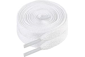 LARGERED Lacci Scarpe,Stringhe Scarpe per Sportive Casual Sneakers,Lacci per Uomo e Donna,Lacci per Scarpe Piatti 8mm Larghe,Lacci per scarpe piatte spesse per scarpe da ginnastica(75cm-180cm)