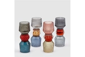 EDG - Enzo De Gasperi Portacandela Barceloneta in Vetro H21xD8 cm 4 Varianti (1pz) C