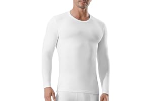 Channo Ropa Interior Térmica para Hombre: Camiseta de Manga Larga Elástica y Transpirable Climas Fríos