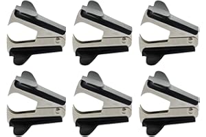 EARLY BUY 6 Pack Black Staple Remover, Steel Jaw Binding Supplies Removal, Black Lightweight Staple, Grip Staple Pull, Tool for Family School Office