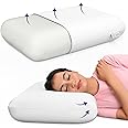 MY ARMOR Memory Foam Pillow, Extra Thick - 5.5 Inch Height Orthopedic Pillow for Side Sleeping | 2 Years Warranty | Without Cover, White - Pack of 1
