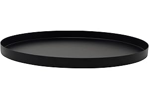 LaLe Living Dekotablett LEVI rund aus Eisen matt schwarz, Ø34 cm