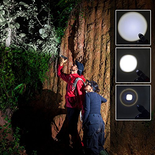 KOBWA LED Taschenlampe XM-L T6 Wiederaufladbare Taktische Taschenlampe, Super Hell - 3