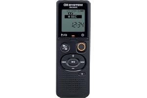 OM System VN-541PC Digital Röstinspelare med 4 GB Minne och USB | Bärbar diktafon med rundstrålande mikrofon, brusreducering och snabb inspelning via en knapp för möten och tal.