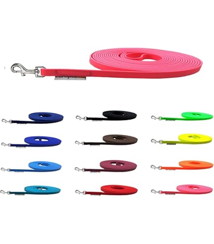Hunde Leine Leder BIOTHANE Hundeleine – 8 Mm Rund, Neon-orange | Ideal Als Schlepp- Oder Fährtenleine, Wasserfest & Pflegeleicht 8mm Rund Fährtenleine Schleppleine Neon-orange