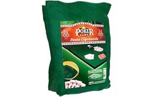 CASA COPRITAVOLO PANNO POKER TAPPETO TAVOLO VERDE FICHES GIOCHI CARTE 180x140cm