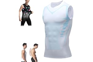 mzvoo Gfouk Menionic Turmalin-Haltungskorrekturweste,Ionic Shaping Vest Men,Ionic Shaping Sleeveless Shirt,Gfouk Menionic Tourmaline Posturecorrector Vest Für Männer