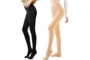 L&K-II Damskie rajstopy termiczne z podszewką wewnętrzną, zimowe, ciepłe, nieprzezroczyste, termiczne, przytulne, bezszwowe, wysoki ściągacz, sportowe Tight, wielokolorowe 4152