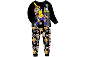 TONGQUD Boys Pajamas Ronaldo No.7 Fans Cotton Homewear Pyjama Set Long Sleeve Casual Pjs Set