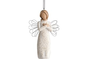 Figura de ángel con alas para colgar, Willow Tree, Enesco