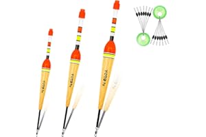 YOTO galleggianti da Pesca 3g 5g 8g galleggianti scorrevoli in Legno di balsa con Stops Bobbers e Bastoncini Luminosi