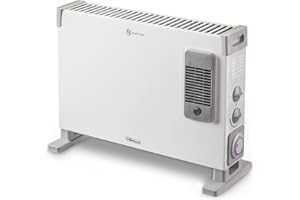 Belaco Heater 2000W Turbo Convector Electric Heater with Fan Heater 3-speed Setting & 24Hr Timer | Energy Saving Portable Heater| Fast Heating Room Heaters for Home, Electric radiator – White