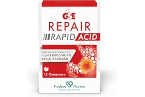 Prodeco Pharma GSE Repair Acid 12 Compresse - Dispositivo Medico ad Azione Filmogena Protettiva Indicato in Caso di Iperacidità, Bruciore Gastrico e Reflusso