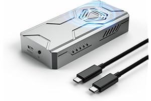 ANYOYO 40Gbps NVMe Enclosure With Built-in Cooling Fan, Aluminum External M.2 NVMe SSD Enclosure for Thunderbolt 3/4, USB4/3.2/3.1/3.0 Device, Support Size 2280 M&B+M-Key PCIe, Up to 2800MB/s