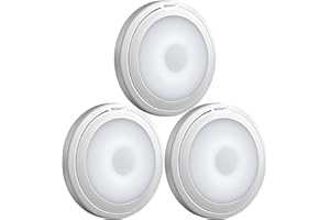SOAIY 3pz Ultrasottile Luci Armadio Luce notturna Luce adesiva a batteria Touch Sensore per regolabile luminosità per Cucina, Corridoio, Scale, Camere per bambini, Garage, (Luce Fredda)