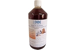 MEDILIFE 1L de Huile de Saumon 100% Naturelle pour Chiens, Chats et Chevaux, Riche en Oméga 3-6-9 et Vitamines (1L)