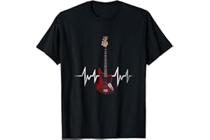 CHEMISE DE MUSIQUE & IDÉE CADEAU Cadeau Pour Bassiste Battement De Coeur Basse Guitare T-Shirt