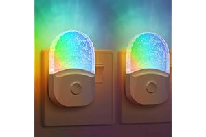 Briignite Night Light Plug in, RGB Night Lights Plug into Wall 2Pack, Dimmable Night Light, Soft White Nightlight Plug in, Night Light for Kids with Dusk to Dawn Sensor for Kid Bedroom, Bathroom
