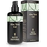 Gel Aloe Vera Puro con Acido Ialuronico 200ml, Doposole Intensivo Contro le Scottature Gel Rigenerante - Crema Doposole corpo
