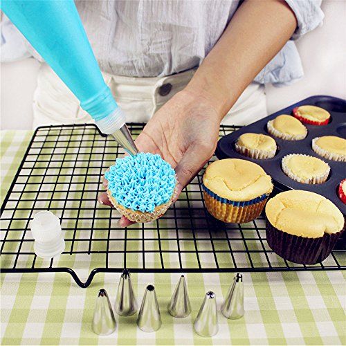 Set 8 Ugelli In Acciaio Inox Per Decorazione Torte - Bocchette Per Panna, Pasta Di Zucchero E Biscotti - Foto 7