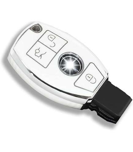 Housse Protection Clé Voiture Mercedes Classe A W168 SLK R170 - Étui Souple Noir 2 Boutons Pliage