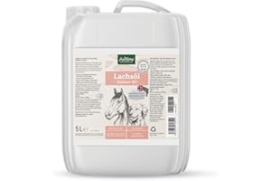AniForte Huile de saumon pour chiens & chevaux 5 L - Huile de poisson naturelle de Norvège riche en oméga 3, huile premium, supplément BARF pour chiens sans additifs