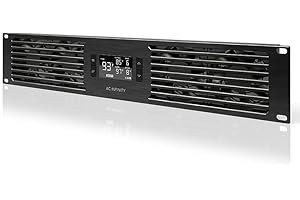 AC Infinity CLOUDPLATE T7-N, Panneau de ventilateur à montage en rack 2U, flux d'air d'admission, pour refroidissement AV, Home Cinéma, rack réseau 19"