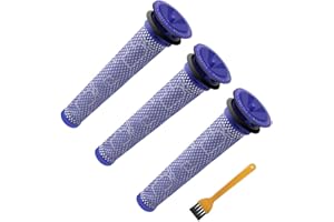 ABC life Dyson Washable Pre Motor Stick Filters for DC58 DC59 DC61 DC62 V6 V7 V8 Animal Vacuum Cleaner (Pack of 3)