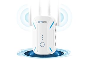 COTDLNK 2025 Ripetitore WiFi Potente per Casa 1200Mbps Amplificatore WiFi WiFi Extender 5GHz e 2.4GHz Dual Band, Configurazione Facile, Spina UE