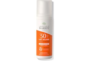 LABORATOIRE DE BIARRITZ Laboratoires de Biarritz - Lait Solaire - SPF30 - ALGA MARIS® Certifié Bio - Visage et Corps - Texture Onctueuse et Non Grasse - 100 ml - Fabriqué en France