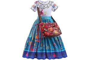 Atorcher Encanto Mirabel kostium księżniczki z torbą Pepa Dolores, Isabela Luisa, kostium księżniczki, fantazyjny kostium księżniczki, na imprezę, dla druhny, na konkurs, cosplay