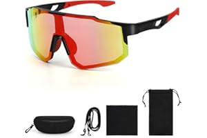 Auniq Occhiali da sole da ciclismo polarizzati per uomo donna Occhiali da sole sportivi Protezione UV400 Occhiali da esterno Occhiali antivento Occhiali da ciclismo per escursionismo, arrampicata, pesca, guida surf golf