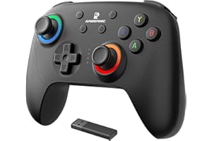 BuLuHAHA RG P01 Wireless Gaming Controller Play Gaming Gamepad with Hall Effect Joystick/Triggers Joystick and Controller Gamepad for Bluetooth/ PS3/PC/Switch/iOS/Android, Customizable RGB Lighting