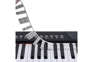 JYJLLM brand Removable Silicone Made Piano Note Learning Guide Stickers,88 Keys Full Size.Reusable.Piano Keyboard Stickers.Piano Stickers.Removable Piano Keyboard Note Labels. (black)