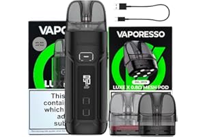 SURVIVAL BOYZ Vaporesso Luxe X Pro Vape Kit (Black + 2 Pack Luxe X 0.8 Pods) - 7 Colours to choose from-40W/1500mAh Integrated Battery, Compatible will Vaporesso Luxe X & XR Pods w/GTX Coils - No Nicotine
