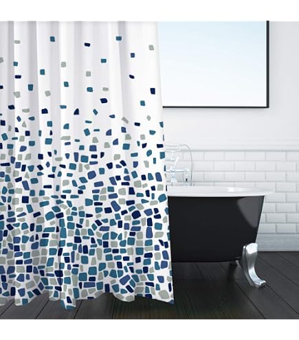 Gedy G-Piper Rideau De Douche 120x200 Cm Beige Et Noir - PES 100% Imperméable Avec 12 Anneaux