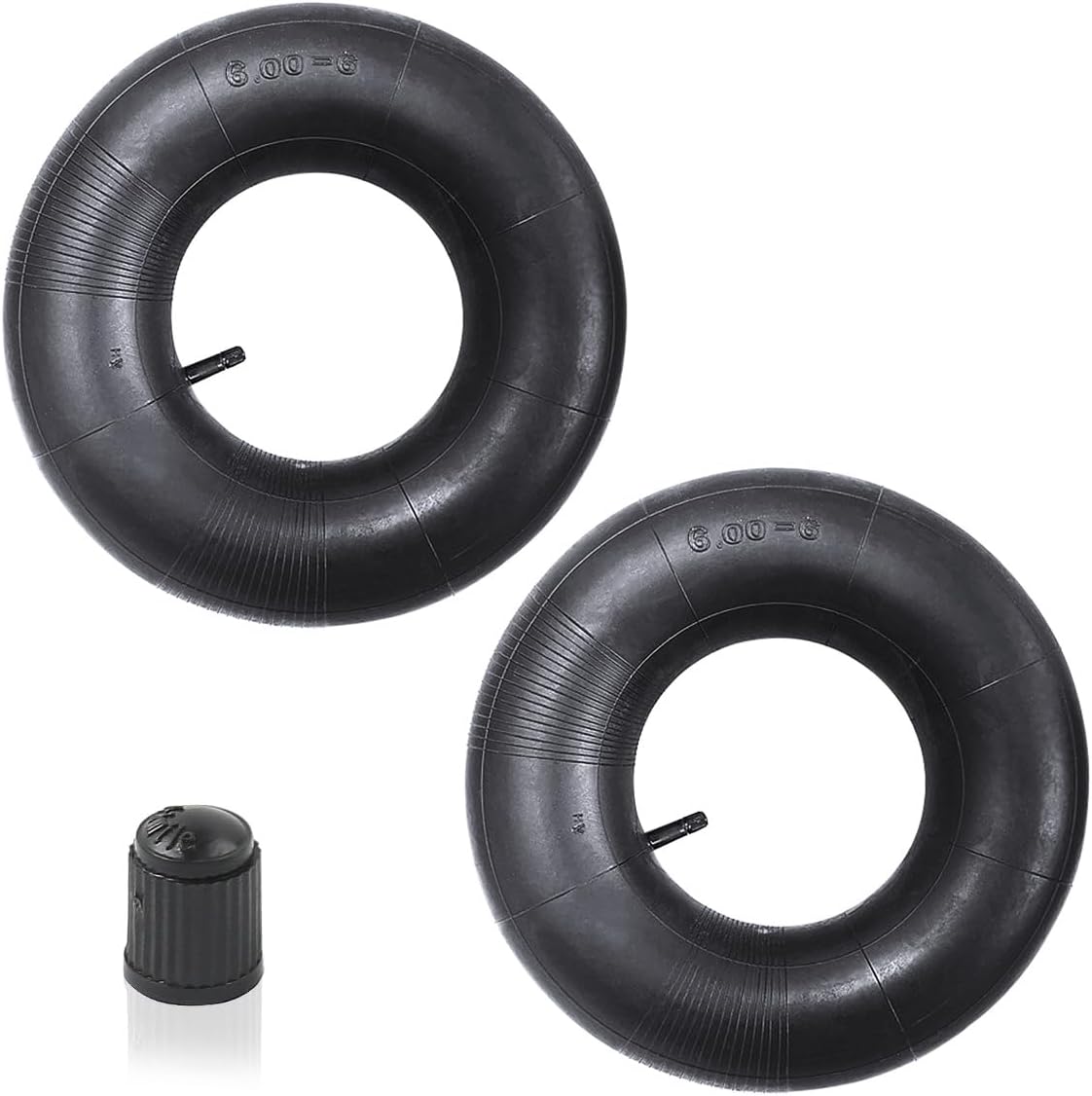 2pcs 15x6.00-6 Inner Tube with TR-13 Straight Valve, Compatible with Various Lawn Mowers, Wheelbarrows, Garden Trailers, Go-Karts, Golf Carts and More