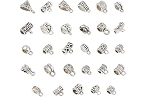 NBEADS Circa 130pz Ciondoli a Maglie, Ciondoli a Maglie in Lega Fascino Europeo con Ciondoli per Braccialetti Collana Gioielli Fai da Te