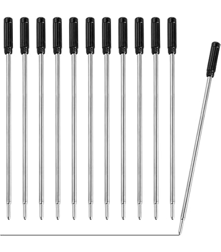 Refill Schneider P007201 Per Penne A Sfera Multicolore – Punta In Acciaio, Formato D, Nero – Confezione 20 Pezzi - 2