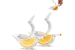 SYDE Acrylic Manual Lemon Juicer Clear Slice Squeezer, 2pcs Transparent Bird Shape Handheld Fruit Juicer for Kitchen Bar Orange Lemon Pomegranate