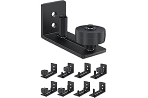 JOLIGAEA Guida a Pavimento per Porta Della Stalla, Guida per Pavimento Porta Scorrevole Rullo Regolabile Montaggio Parete del Acciaio al Carbonio Raccordi per Tutte le Porte del Granaio