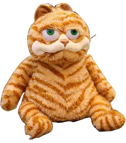Peluche Garfield Orange 25 Cm - Douce Et Mignonne, Chat Cartoon - Cadeau Enfant, Noël, Anniversaire